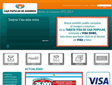 Tablet Screenshot of cajapopular.gov.ar